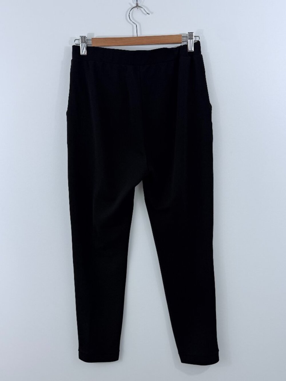SHEIN Black High-Waisted Side-Slit Ankle Pants - Size Medium